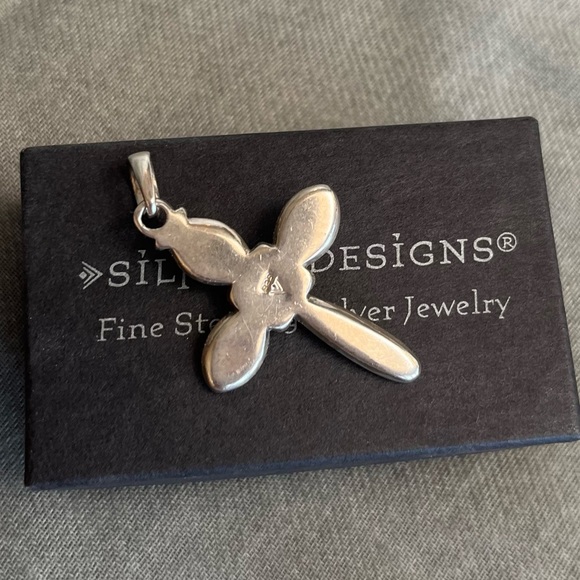 SILPADA “Credence” Pearl Sterling Silver Cross Pendant with Box - Picture 4 of 4